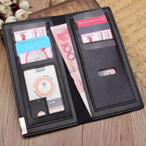 Long Leather kangroo wallet For Men