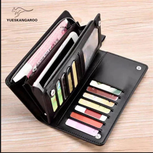 Long leather wallet