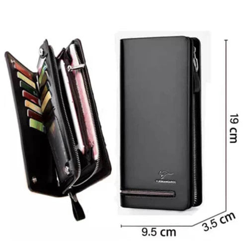 Long leather wallet