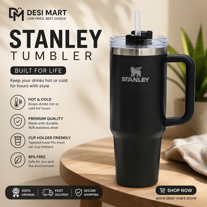 Stanley Quencher H2.0 FlowState Tumbler 40oz with Handle & Straw – Vacuum Insulated