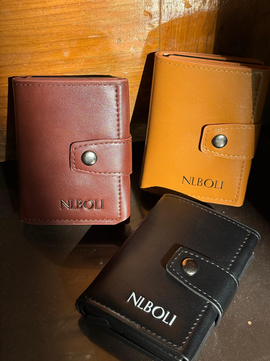 Tri-Fold Leather Pop Up Wallet
